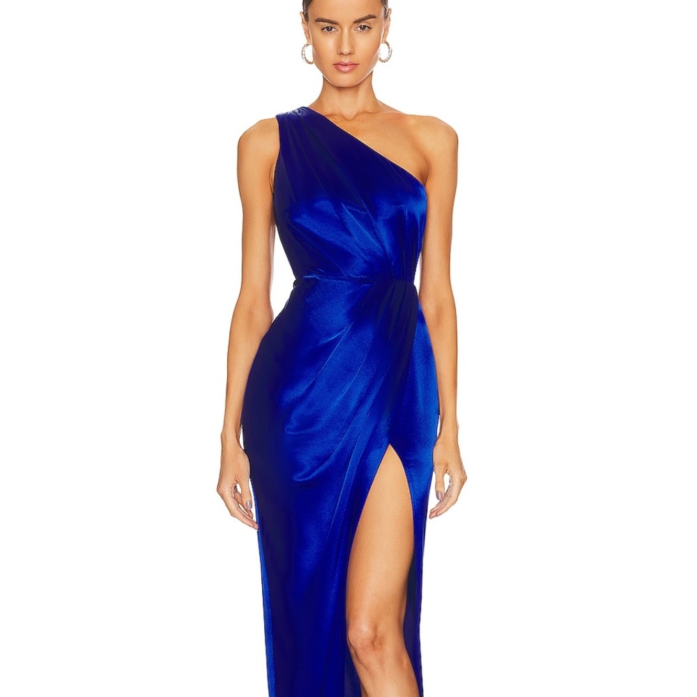SAU LEE Preston Dress in Egyptian Blue